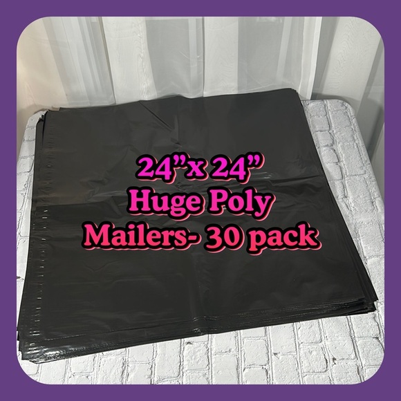 Huge Poly Mailer 24”x24” Black 30 mailers Big Poly Mailer - Picture 1 of 7